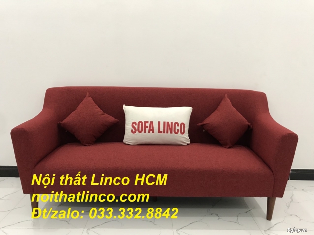Bộ bàn ghế Sofa băng SFBg02 đỏ giá rẻ phòng khách Nội thất Linco Tphcm - 3