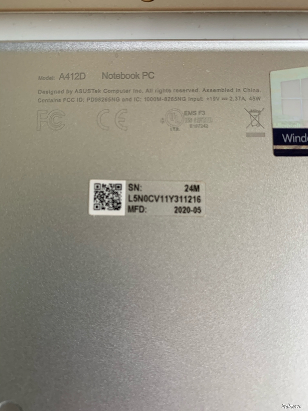 Bán laptop Asus , còn bảo hành tháng 5 năm 2022