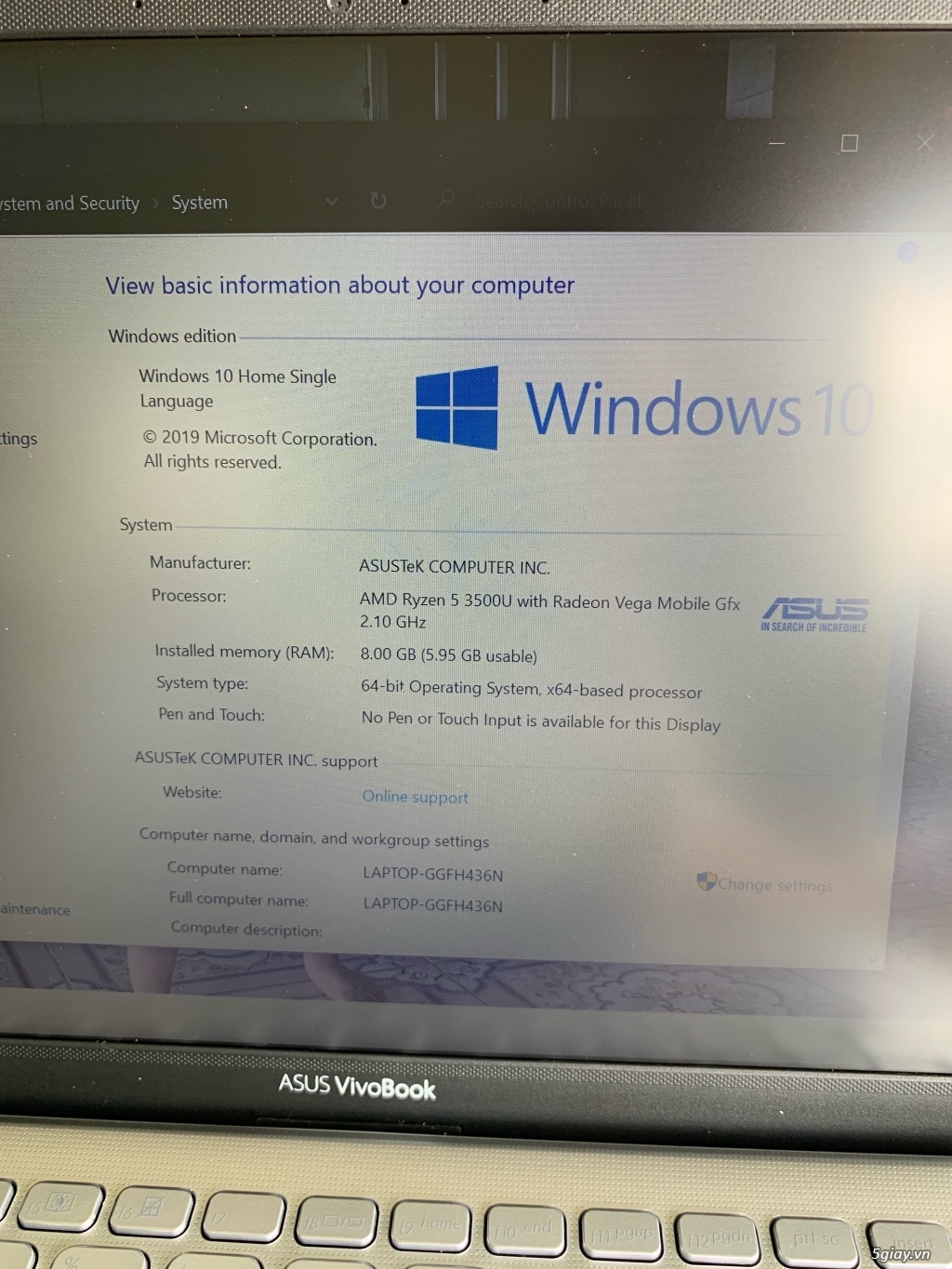 Bán laptop Asus , còn bảo hành tháng 5 năm 2022 - 3