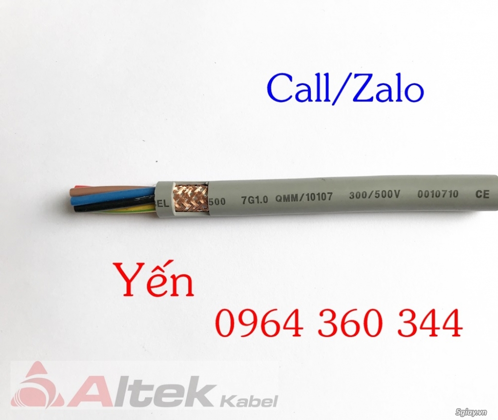 cáp điều khiển Altek Kabel SH-500 6x0.5mm, 6x0.75mm, 6x1.0mm, 6x1.5mm