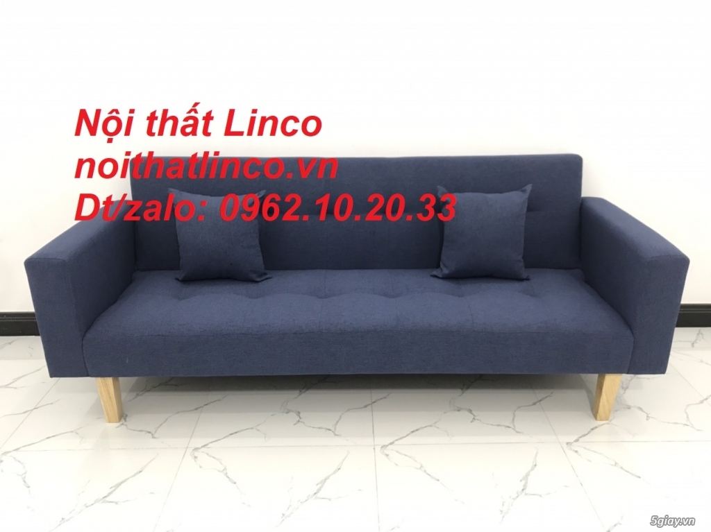 Bộ ghế sofa băng giường nằm thông minh xanh dương đen giá rẻ Linco SG - 11