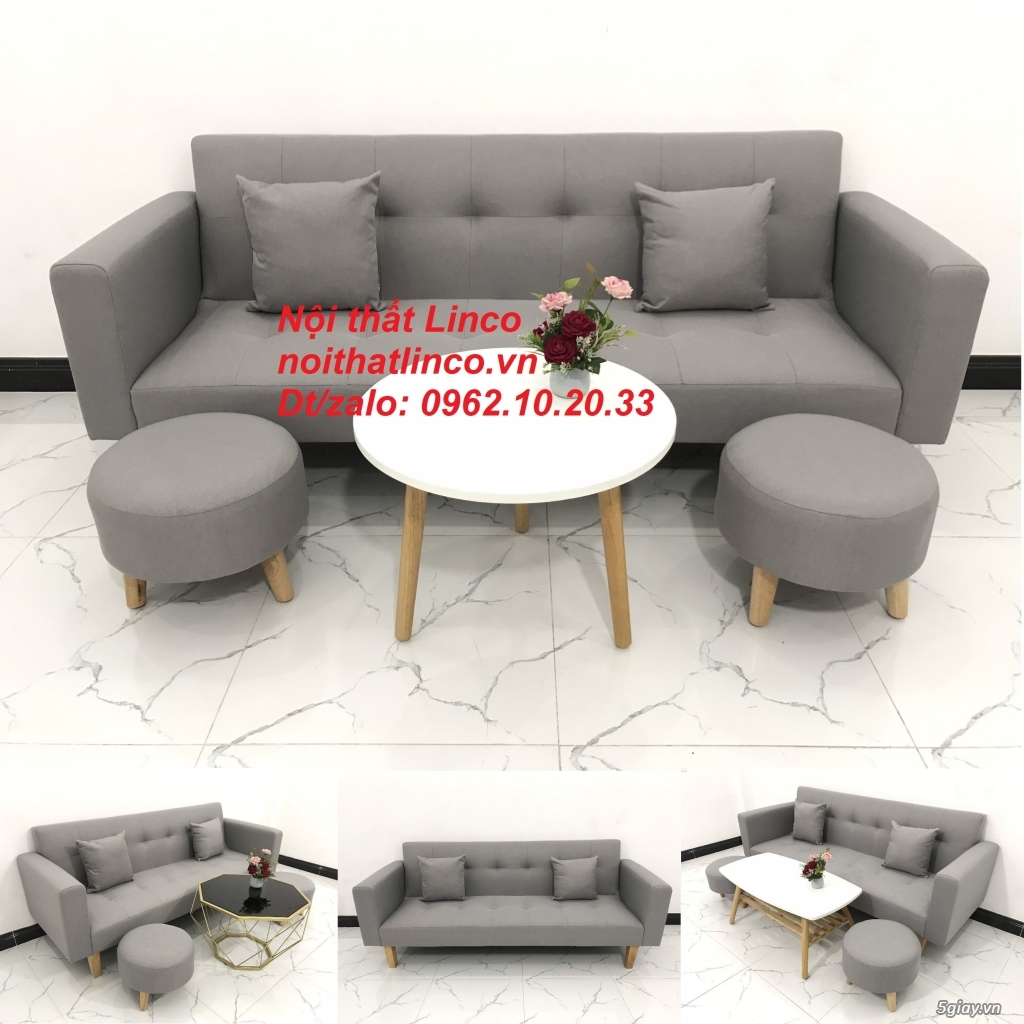 Bộ bàn ghế sofa đa năng xám ghi trắng giá rẻ đẹp Nội thất Linco SG