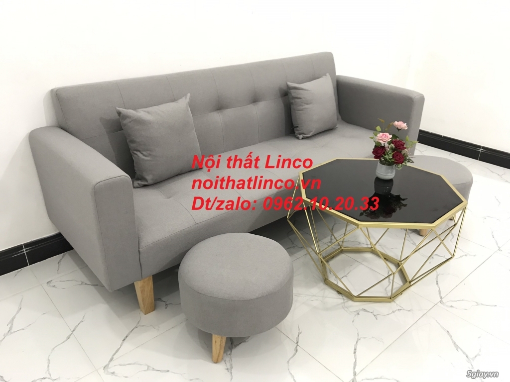 Bộ bàn ghế sofa đa năng xám ghi trắng giá rẻ đẹp Nội thất Linco SG - 6