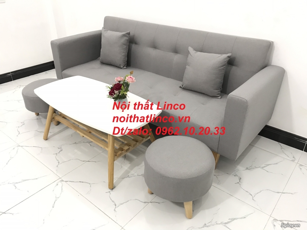 Bộ bàn ghế sofa đa năng xám ghi trắng giá rẻ đẹp Nội thất Linco SG - 1