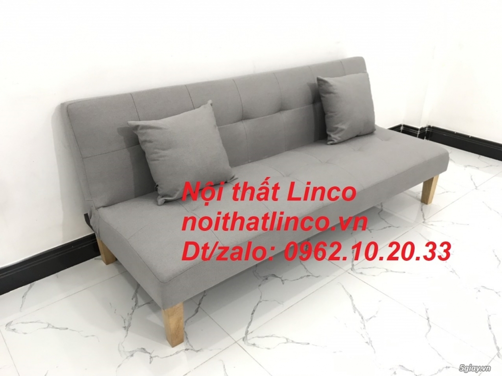 Bộ bàn ghế sofa bed xám trắng ghi tro mini giá rẻ Nội thất Linco HCM - 12
