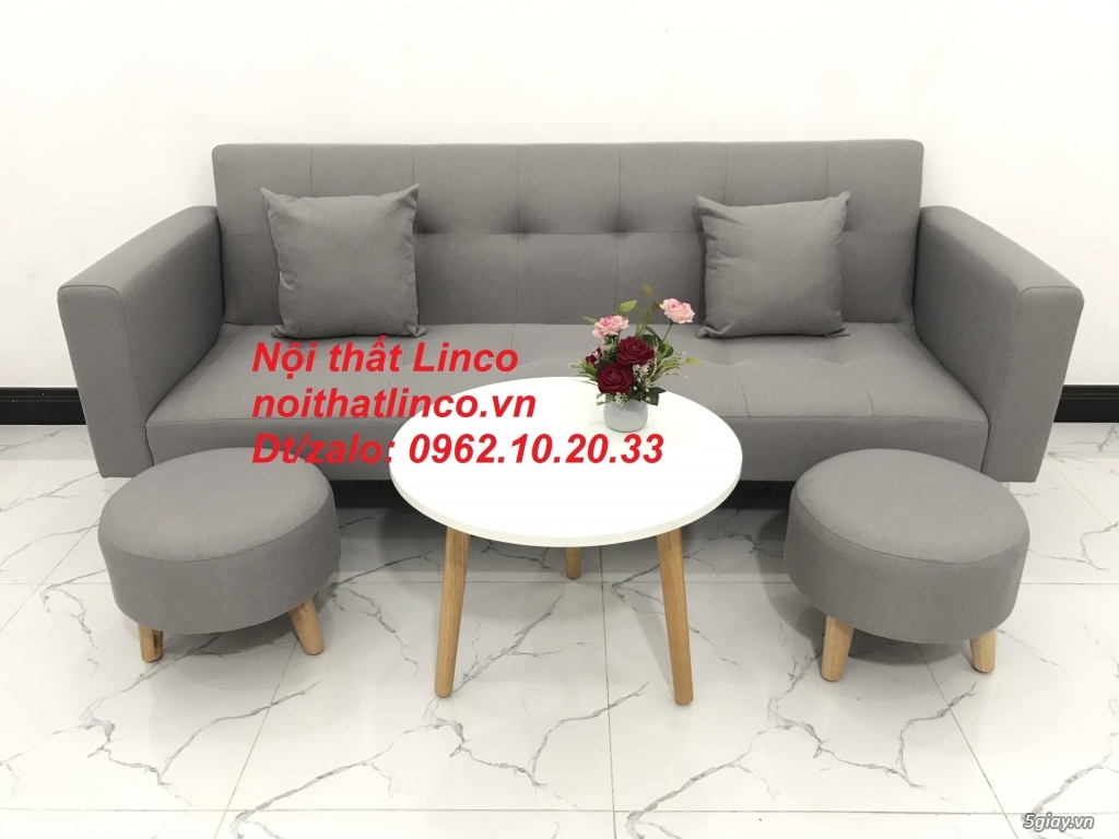 Bộ bàn ghế sofa đa năng xám ghi trắng giá rẻ đẹp Nội thất Linco SG - 7