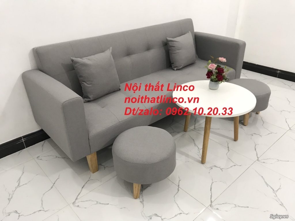 Bộ bàn ghế sofa đa năng xám ghi trắng giá rẻ đẹp Nội thất Linco SG - 9