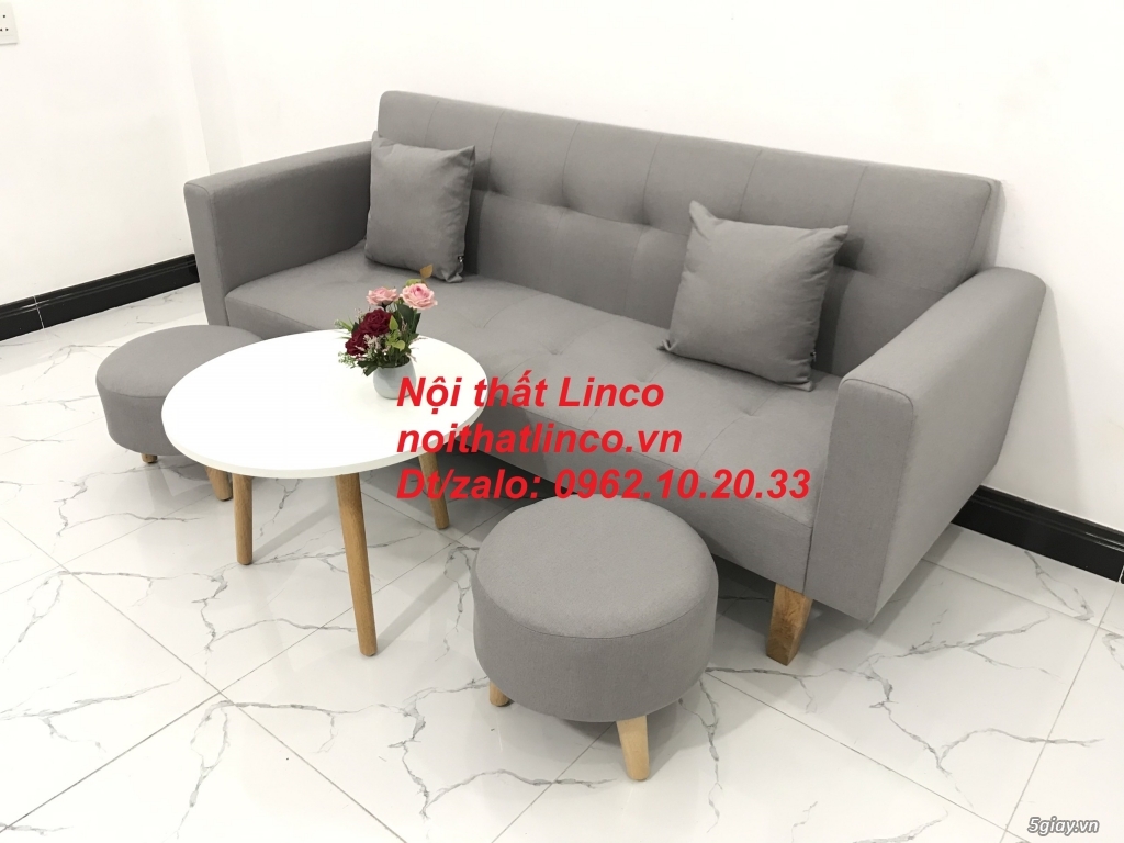 Bộ bàn ghế sofa đa năng xám ghi trắng giá rẻ đẹp Nội thất Linco SG - 8
