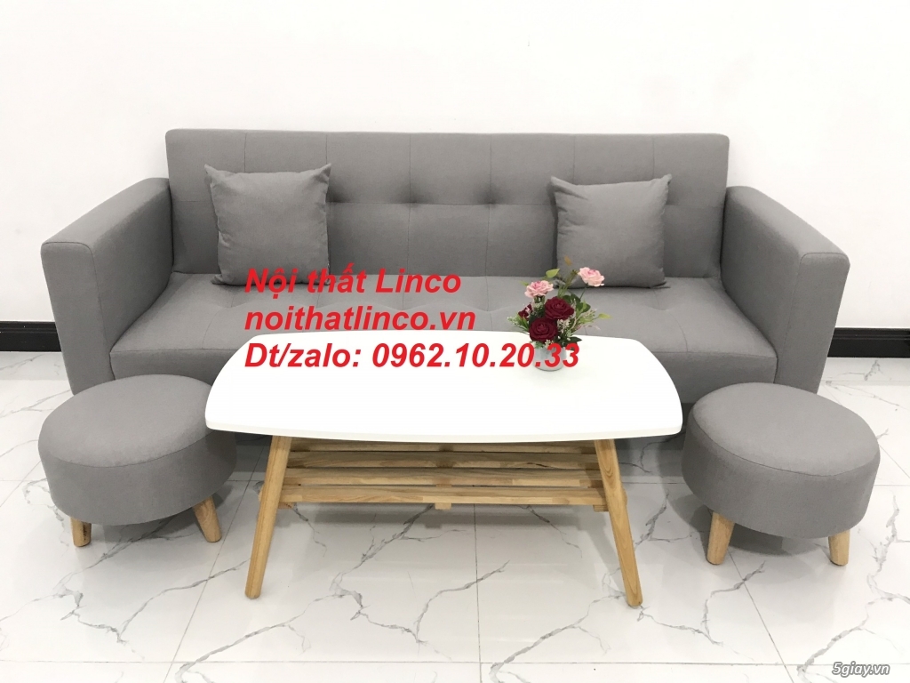 Bộ bàn ghế sofa đa năng xám ghi trắng giá rẻ đẹp Nội thất Linco SG - 2