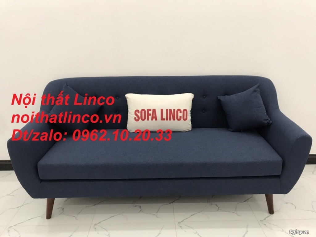 Bộ ghế salon sofa băng xanh dương đậm đen rẻ Nội thất Linco Sài Gòn - 15