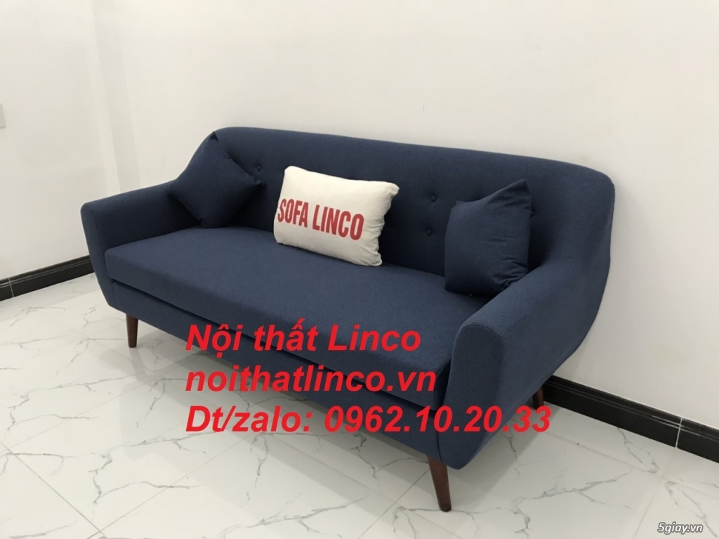 Bộ ghế salon sofa băng xanh dương đậm đen rẻ Nội thất Linco Sài Gòn - 13