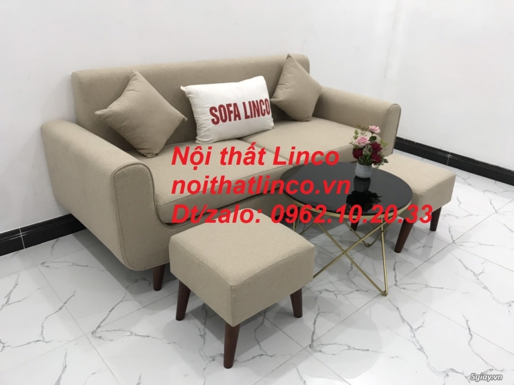 Bộ bàn ghế salon sofa băng trắng kem giá rẻ đẹp Nội thất Linco Sài Gòn - 3