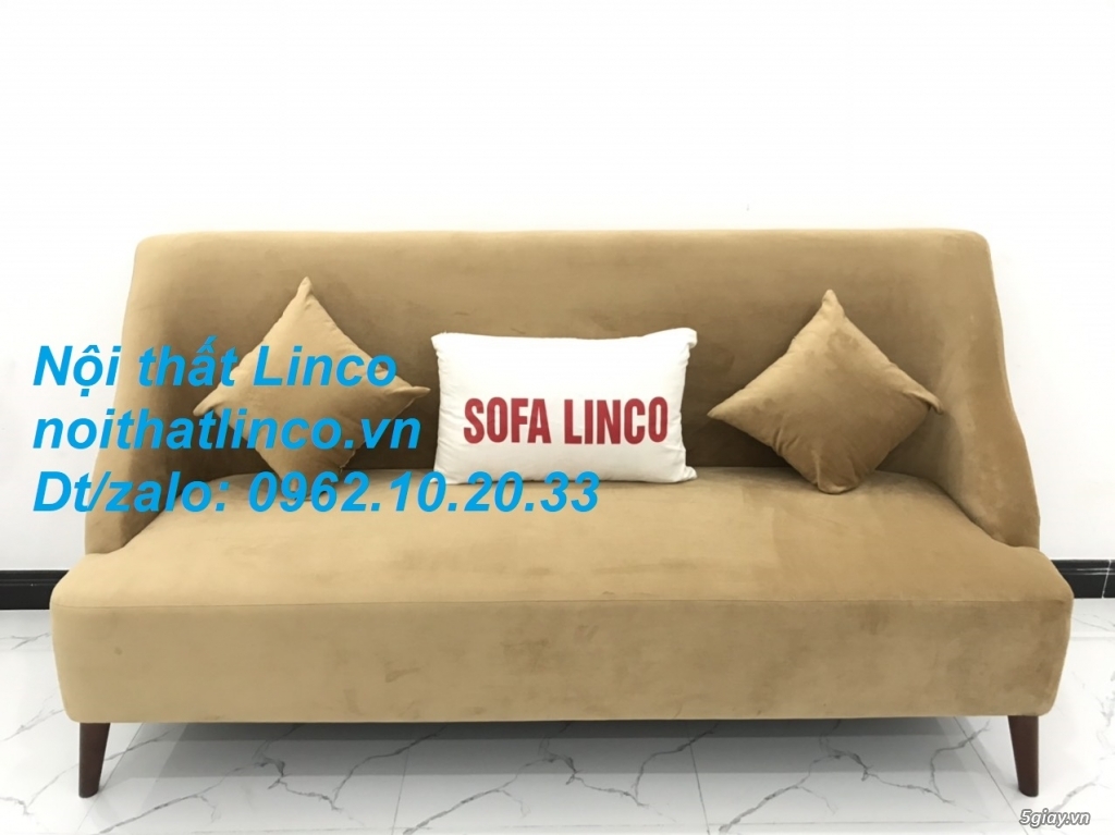 Bộ bàn ghế Sofa salong băng văng dài nâu sữa giá rẻ Nội thất Linco SG - 13