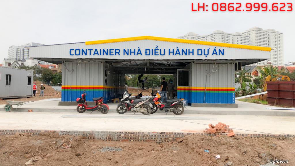 Container làm nhà điều hành dự án công trình xây dựng tại Hà Nội