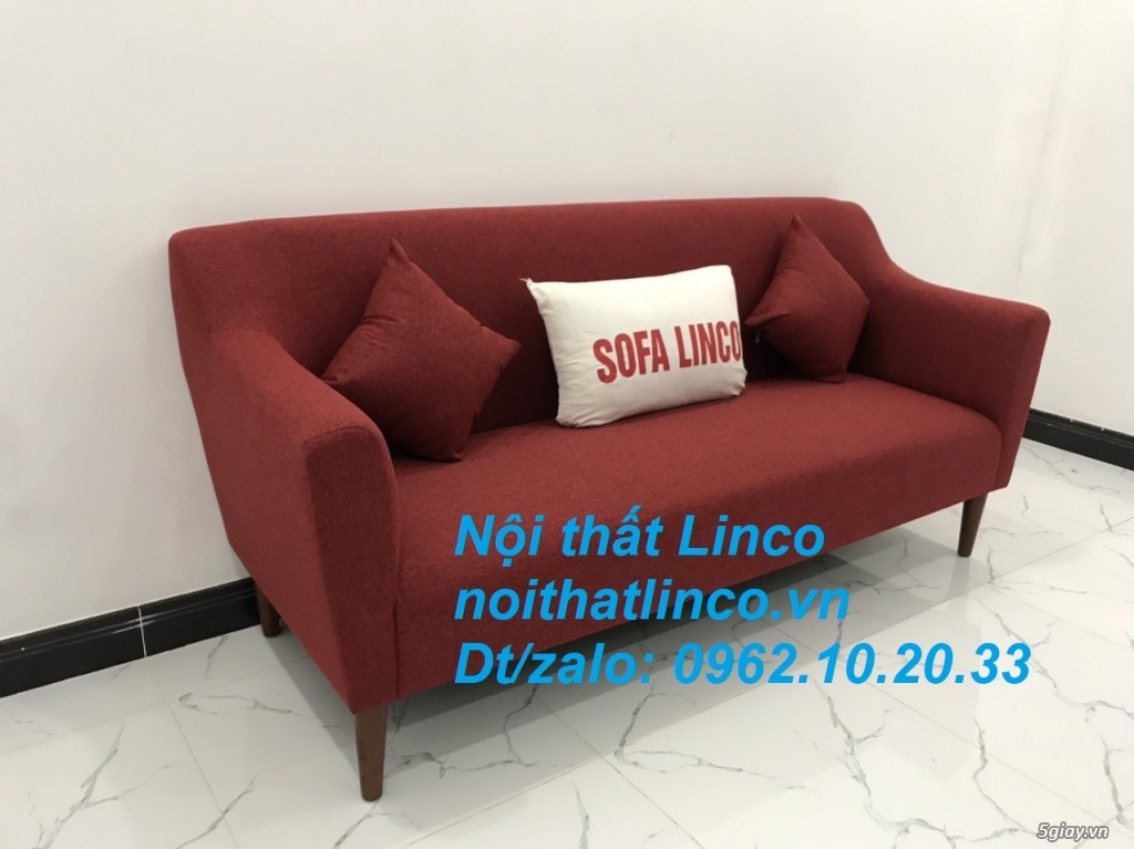 Bộ ghế Sofa băng văng 1m9 đỏ giá rẻ phòng khách Nội thất Linco Sài Gòn - 13
