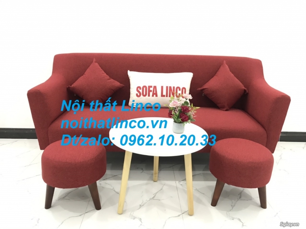 Bộ ghế Sofa băng văng 1m9 đỏ giá rẻ phòng khách Nội thất Linco Sài Gòn - 12