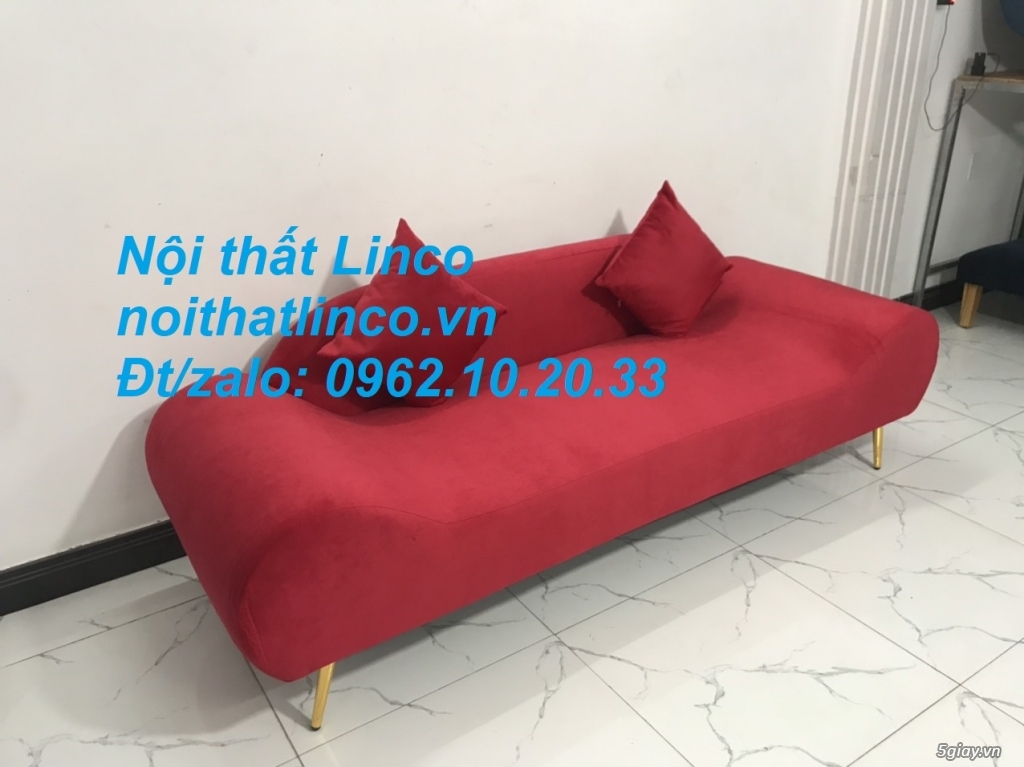Bộ ghế sofa salon văng băng thuyền đỏ đô rẻ đẹp Nội thất Linco Sài Gòn - 12