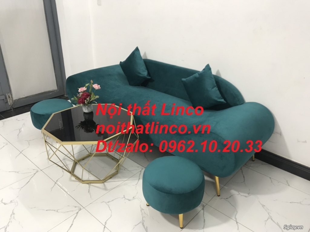 Bộ ghế sofa sopha văng băng thuyền xanh cổ vịt rẻ Sofa Linco Sài Gòn - 3