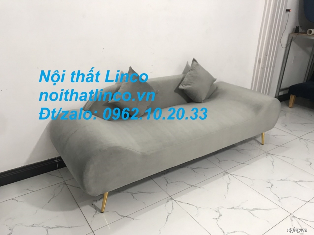 Bộ ghế sofa văng băng thuyền xám lông chuột nhỏ rẻ Sofa Linco Sài Gòn - 11