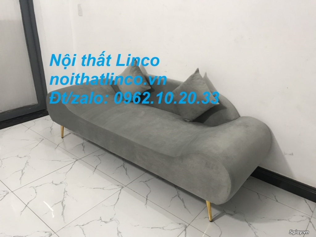 Bộ ghế sofa văng băng thuyền xám lông chuột nhỏ rẻ Sofa Linco Sài Gòn - 10