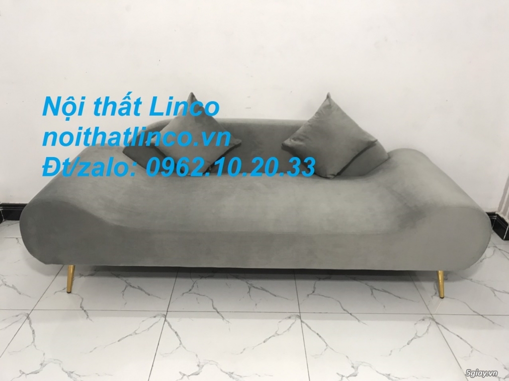 Bộ ghế sofa văng băng thuyền xám lông chuột nhỏ rẻ Sofa Linco Sài Gòn - 12