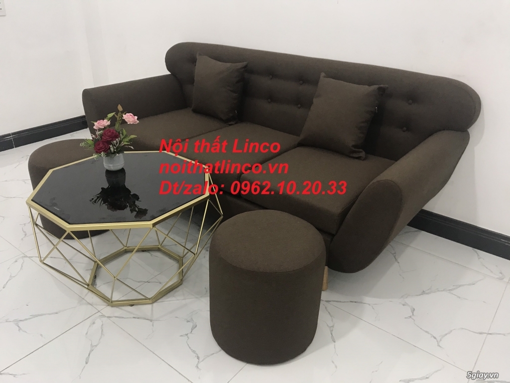Bộ bàn ghế sofa băng giá rẻ Sofa màu nâu cafe Nội thất Linco Tphcm - 6