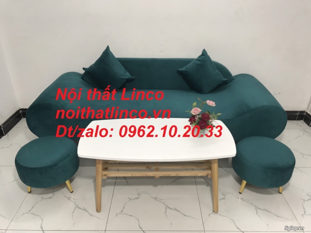 Bộ ghế sofa sopha văng băng thuyền xanh cổ vịt rẻ Sofa Linco Sài Gòn - 4