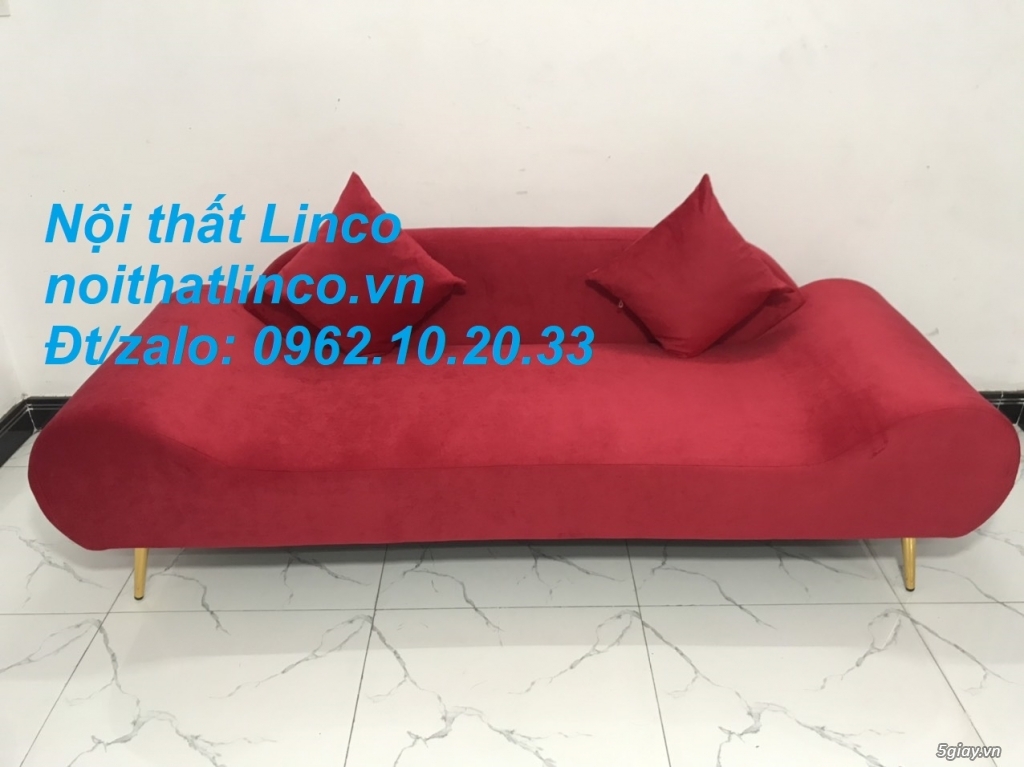 Bộ ghế sofa salon văng băng thuyền đỏ đô rẻ đẹp Nội thất Linco Sài Gòn - 10