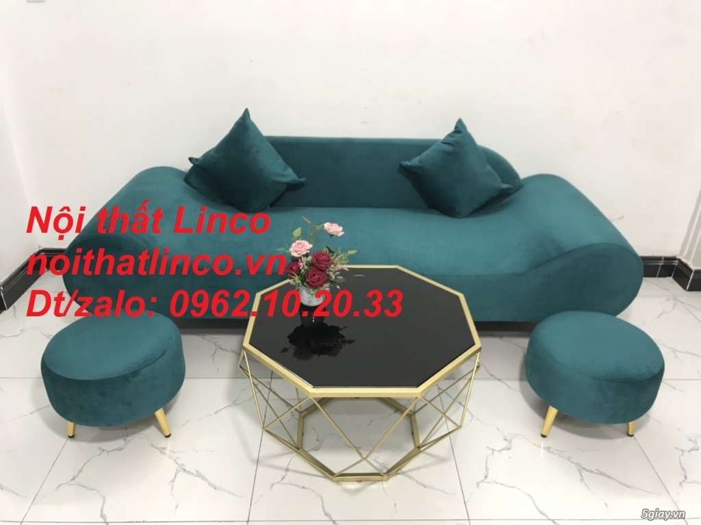 Bộ ghế sofa sopha văng băng thuyền xanh cổ vịt rẻ Sofa Linco Sài Gòn - 2