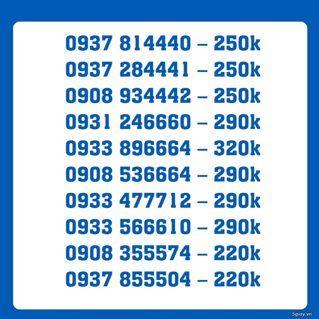 Sim số đẹp giá rẻ, sim phong thủy thần tài 200k, lộc phát 390k. - 3