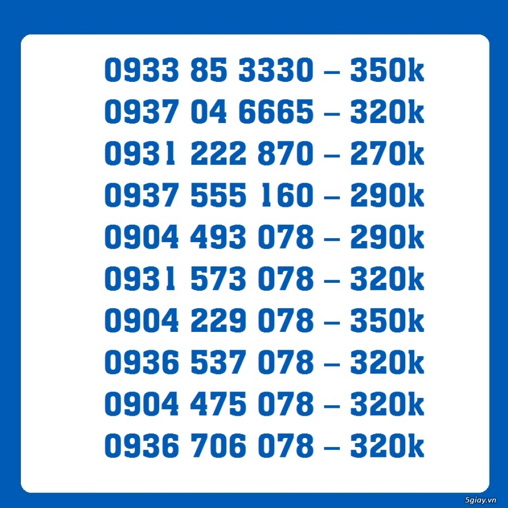 Sim số đẹp giá rẻ, sim phong thủy thần tài 200k, lộc phát 390k. - 4