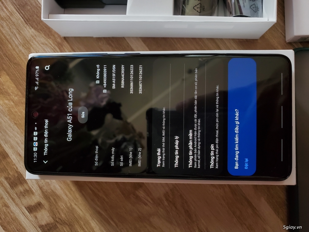 samsung galaxy a51 mua hơn 8tr , xài 2 tháng bán lại 5tr9