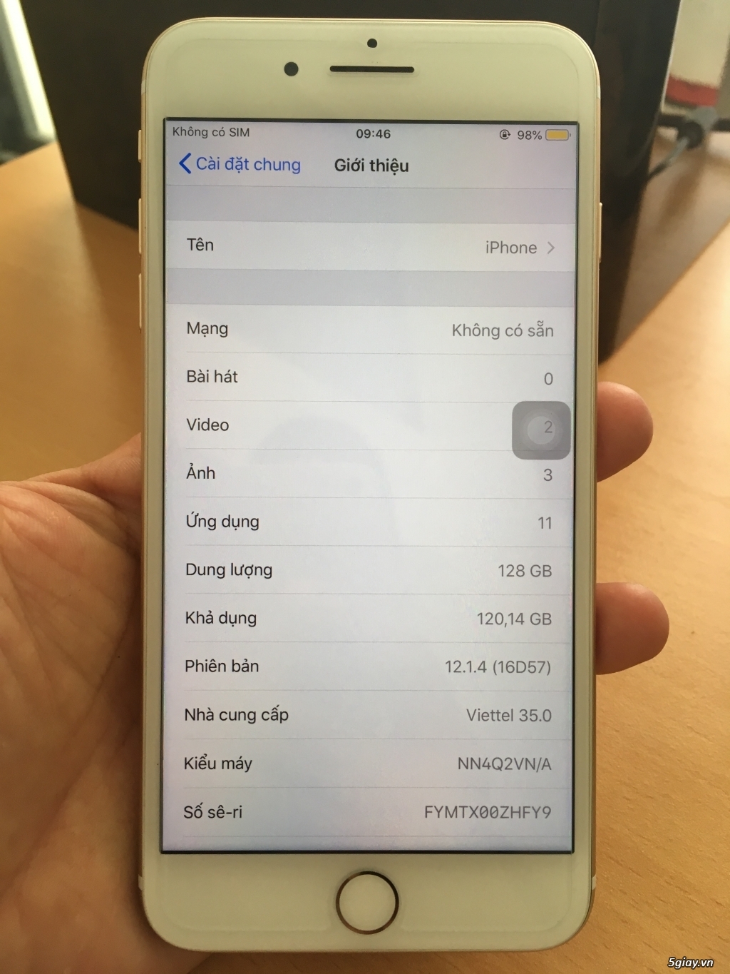iphone 7 plus 128g quốc tế  màu hông - 1