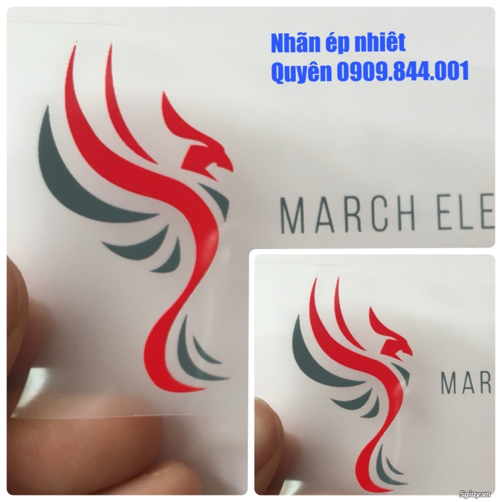 Nhãn ép nhiệt ( tem mác ép nhiệt)