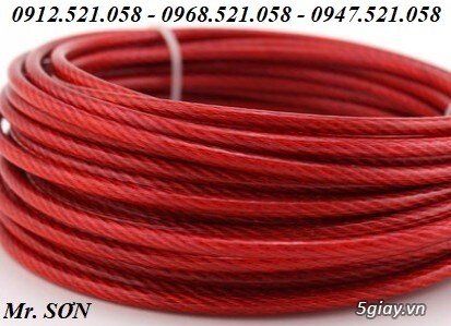 Phân phối Cáp thép bọc nhựa màu đỏ 4 ly, màu xanh 8 ly,màu vàng 8 ly.. - 4