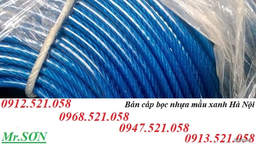 Phân phối Cáp thép bọc nhựa màu đỏ 4 ly, màu xanh 8 ly,màu vàng 8 ly.. - 2