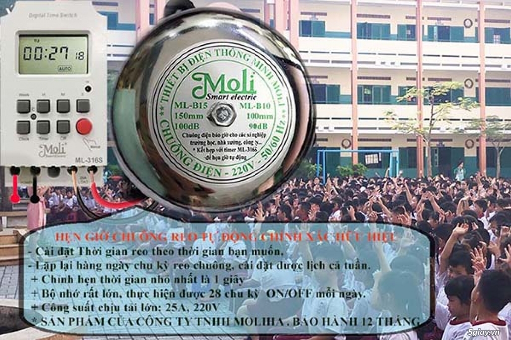 HẸN GIỜ ĐIỆN TỬ KG316 HÀNG CÔNG TY CHÍNH HÃNG MOLI