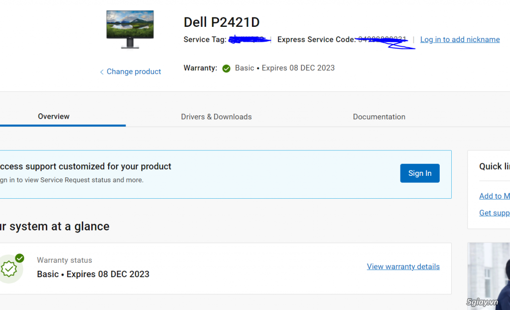 Cần bán Màn hình Dell P2421D ( 23.8/ 2K/ IPS/ 60Hz/ 5ms ) - 1