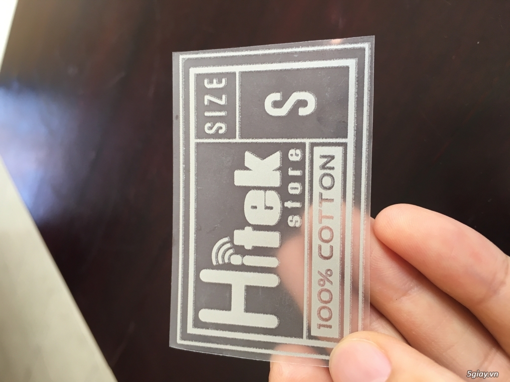 Nhãn ép nhiệt ( tem mác ép nhiệt)