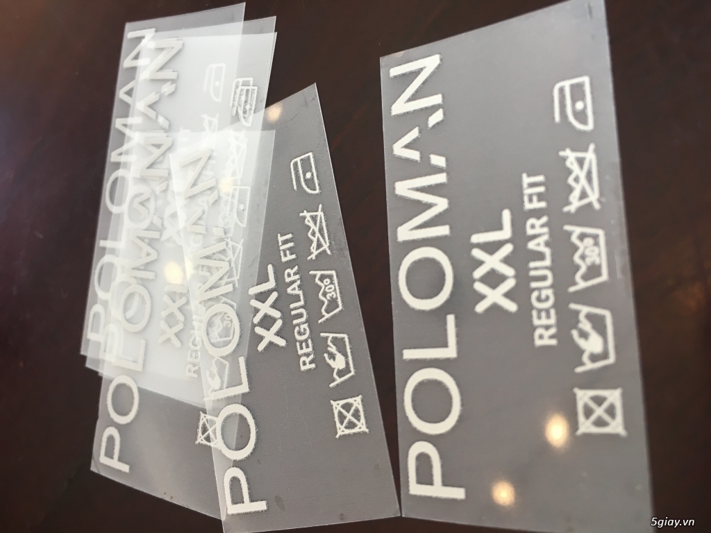 Nhãn ép nhiệt ( tem mác ép nhiệt)