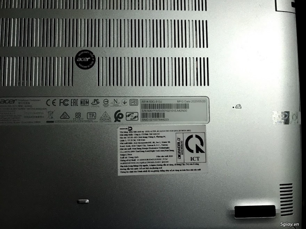 Bán Laptop Acer Aspire A514 53G 513J i5 bảo hành đến 27/11/2021 - 3