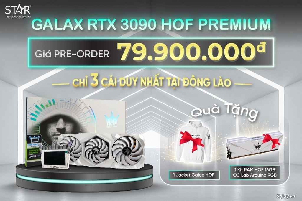 Chương trình dành cho VGA Galax RTX 3090 24G GDDR6X HOF Premium - 9