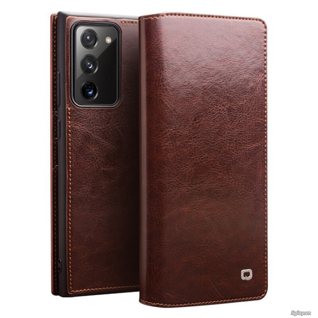 Bao Samsung Note 20 Ultra / 5G Qialino Classic Leather Wallet da thật - 8