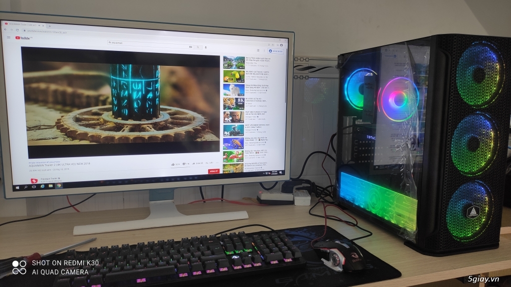 Bộ PC giá rẻ LED đẹp đồng bộ,chơi game mượt mà - 2