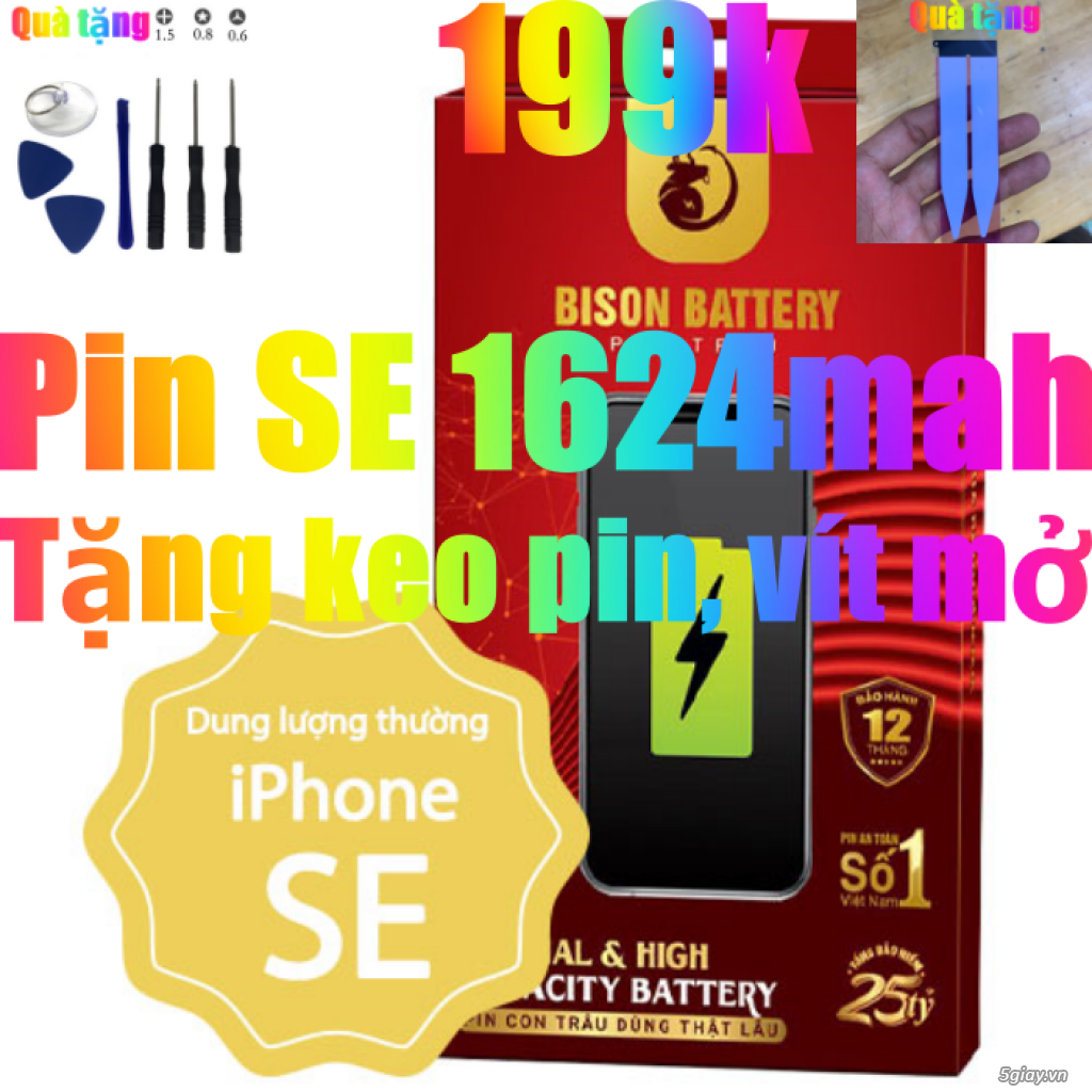 Thay pin iPhone con trâu BISON bảo hành 12 tháng - 14