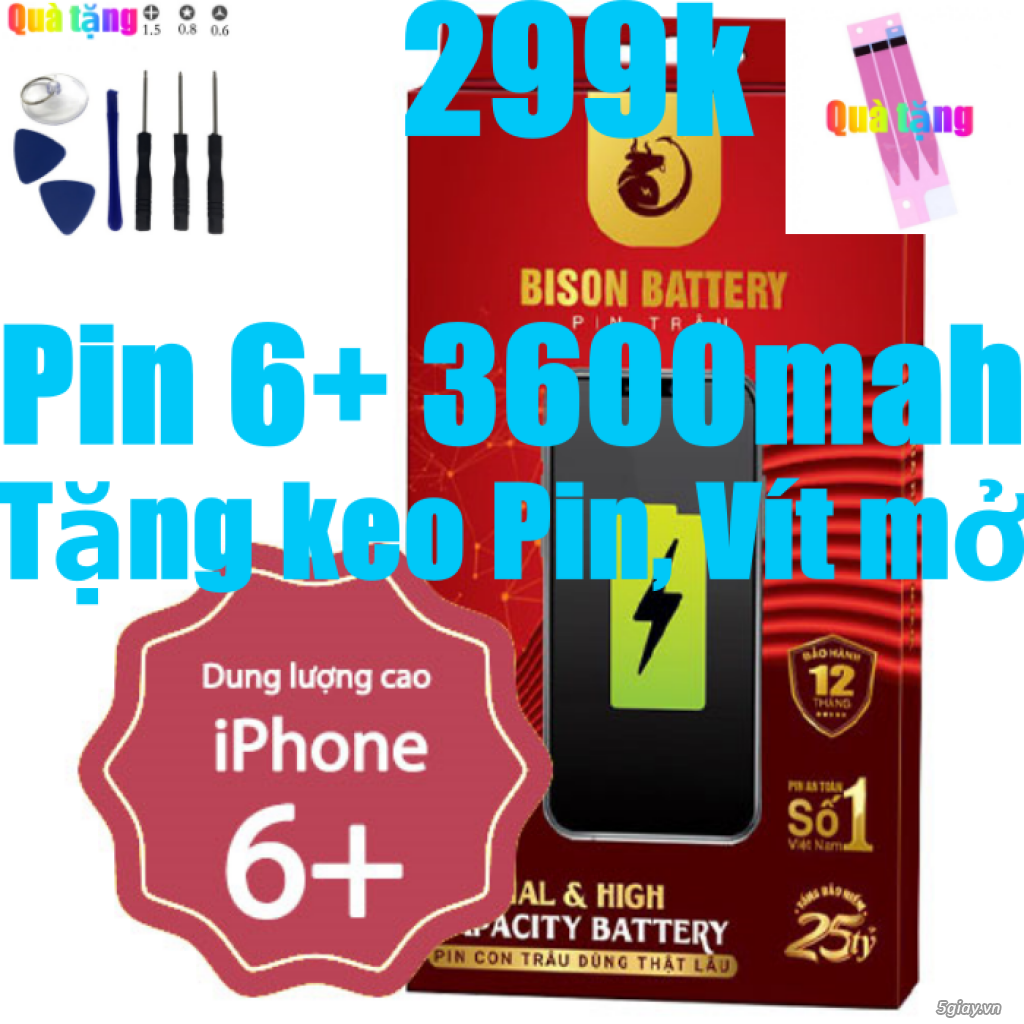 Thay pin iPhone con trâu BISON bảo hành 12 tháng - 7