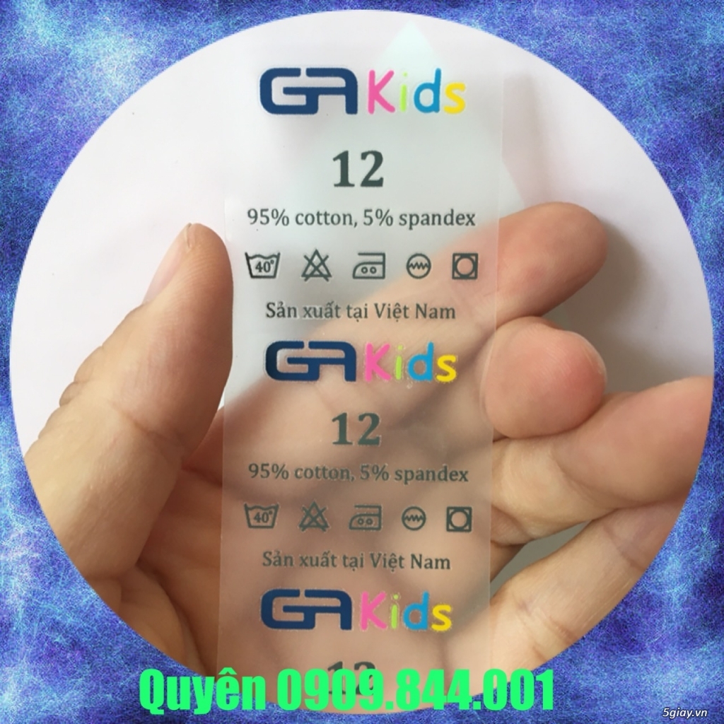 Nhãn ép nhiệt ( tem mác ép nhiệt) - 1