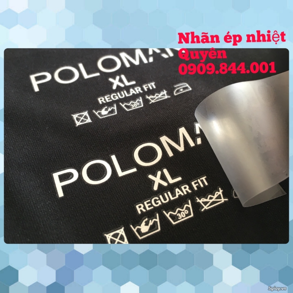 Nhãn ép nhiệt ( tem mác ép nhiệt) - 1