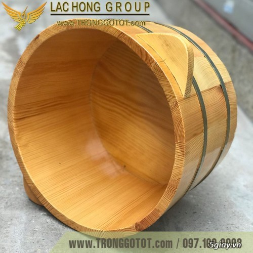 CHẬU NGÂM CHÂN GỖ THÔNG MÁT XA - 6