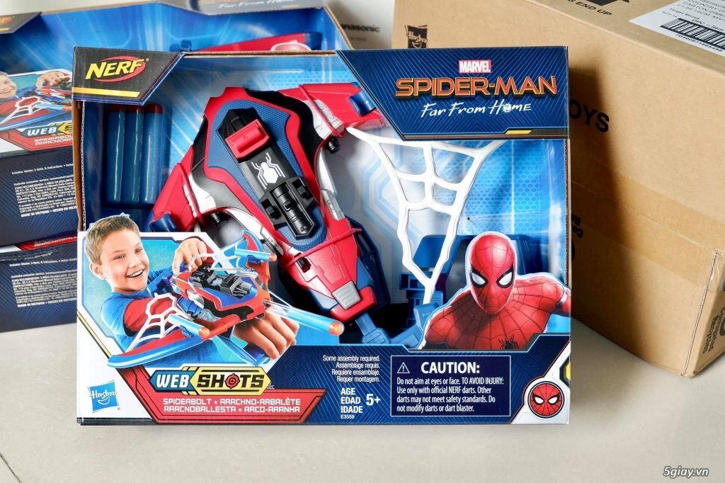 Đồ Chơi NERF Spider-Man Web Shots Spiderbolt Blaster - Hasbro Mỹ - 9